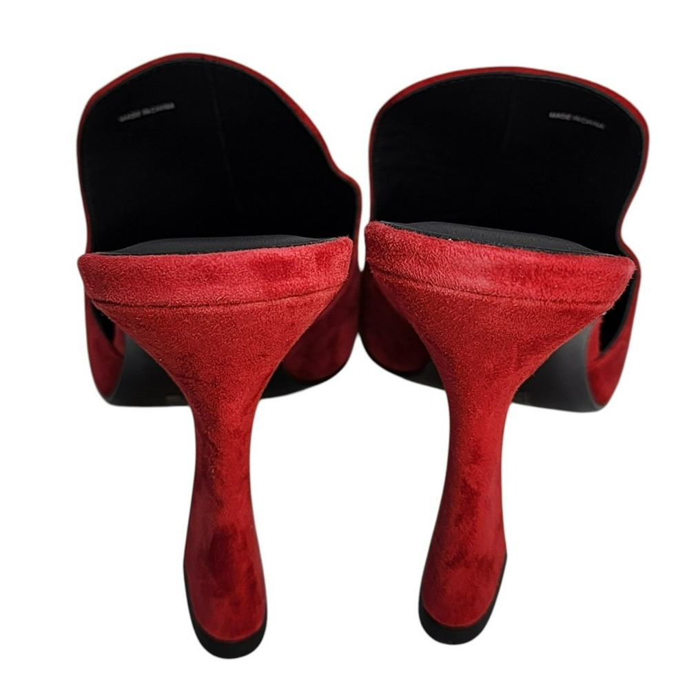 Natori Minh Brocade Red Suede Pointed Toe Mules Size 8.5 – New in Box - Picture 5 of 11